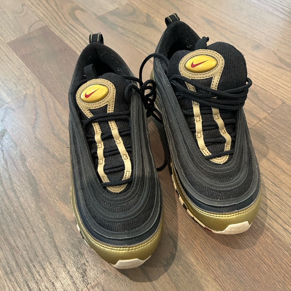 Nike AirMax 97 Black and Gold Sneakers